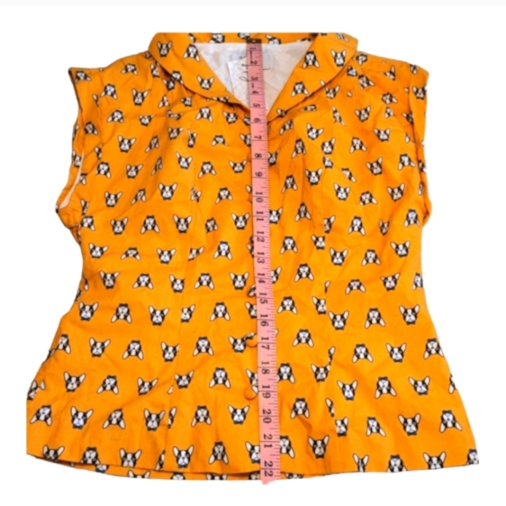 Buttondown Top | NEW | French Bulldog Print | Magnolia Park Top | Casual Top